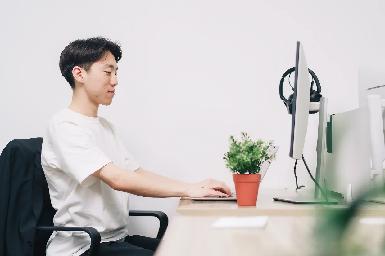 Employee at desk
